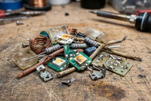 Low quality LED light components